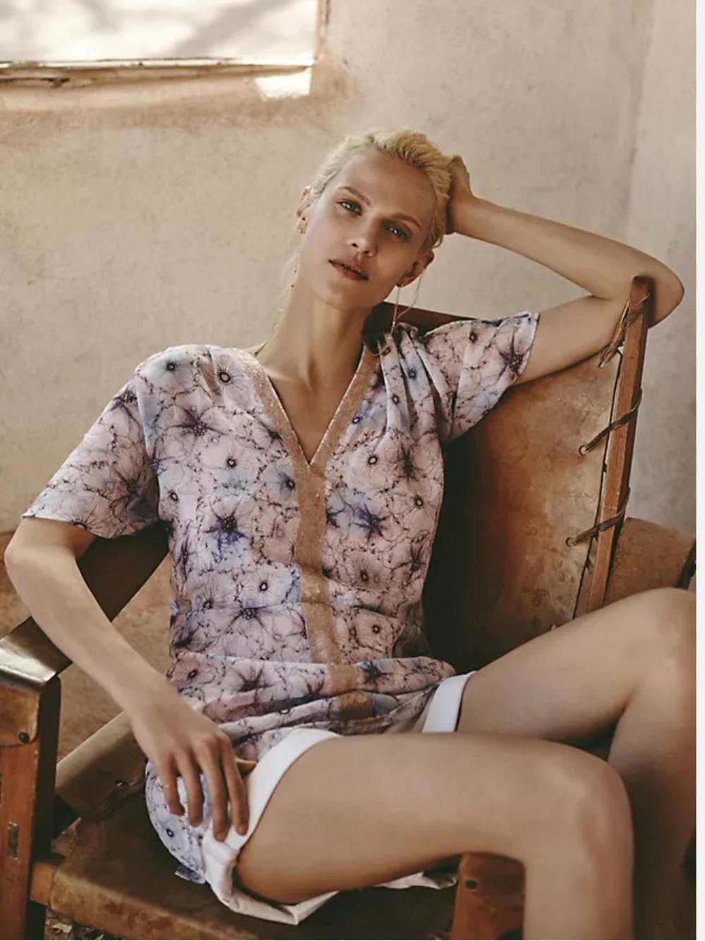 Anthropologie One September Lyla Tunic Xs Nwt Sequin Sheer Floral Blouse